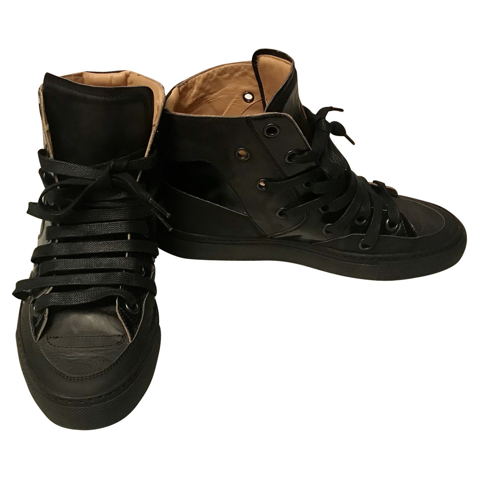 Mm6 By Maison Margiela Sneakers in pelle nera 