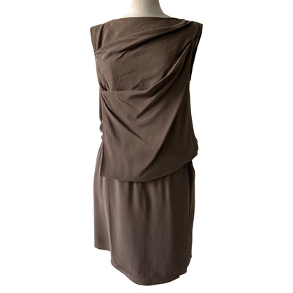 Brunello Cucinelli Kleid aus Seide in Braun