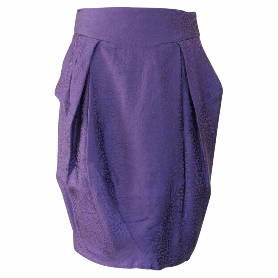 Emporio Armani Skirt Silk in Violet