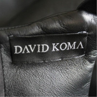 David Koma Kleid aus Leder in Schwarz