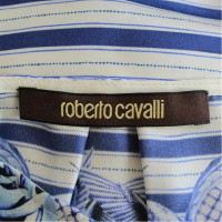 Roberto Cavalli Top en Soie en Bleu