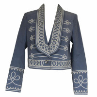 Temperley London Veste/Manteau en Coton en Bleu