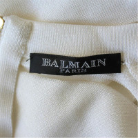 Balmain Vestito in Viscosa in Bianco