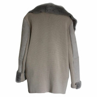 Liviana Conti Giacca/Cappotto in Pelle in Grigio