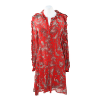 The Kooples Robe en Soie en Rouge