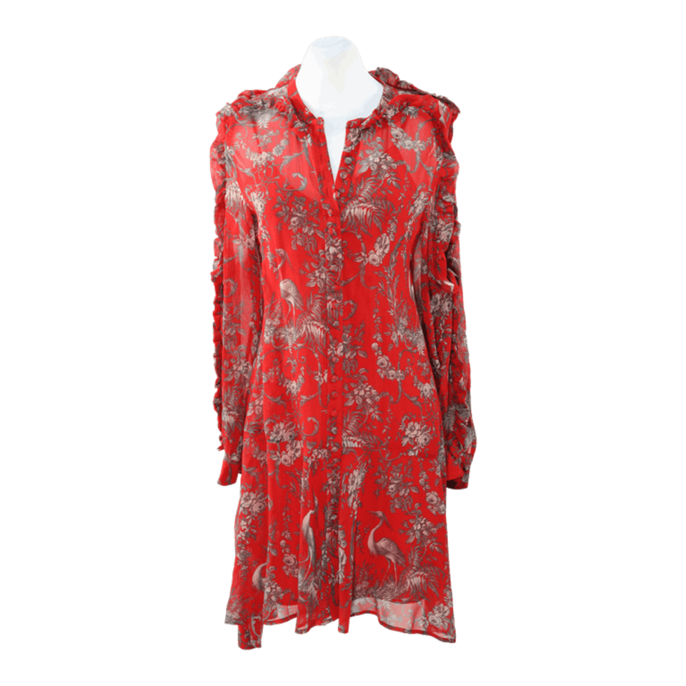 The Kooples Dress Silk in Red