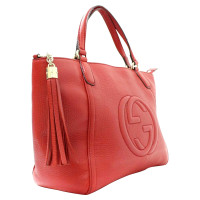 Gucci Soho Bag Leer in Rood