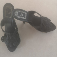 Christian Dior Sandals Leather in Black
