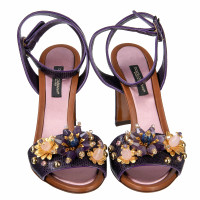 Dolce & Gabbana Sandalen aus Leder in Violett