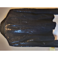 Plein Sud Jacke/Mantel aus Viskose in Schwarz