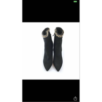 Saint Laurent Bottes en Daim en Noir