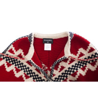 Chanel Jas/Mantel Wol in Rood