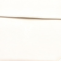 Yves Saint Laurent Clutch aus Leder in Weiß