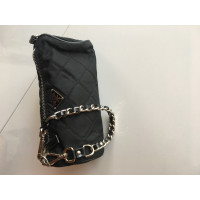 Prada Clutch en Toile en Noir