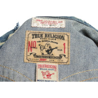True Religion Jacke/Mantel aus Baumwolle in Blau