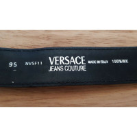 Versace Riem Leer in Zwart