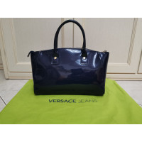 Versace Shopper Patent leather in Blue