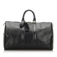 Louis Vuitton Reisetasche aus Leder in Schwarz