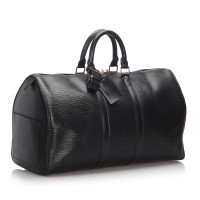 Louis Vuitton Reisetasche aus Leder in Schwarz