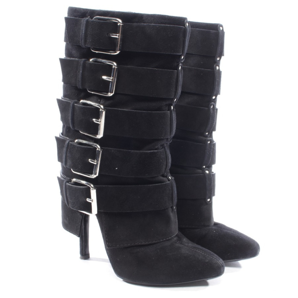 Balmain Boots Leather in Black