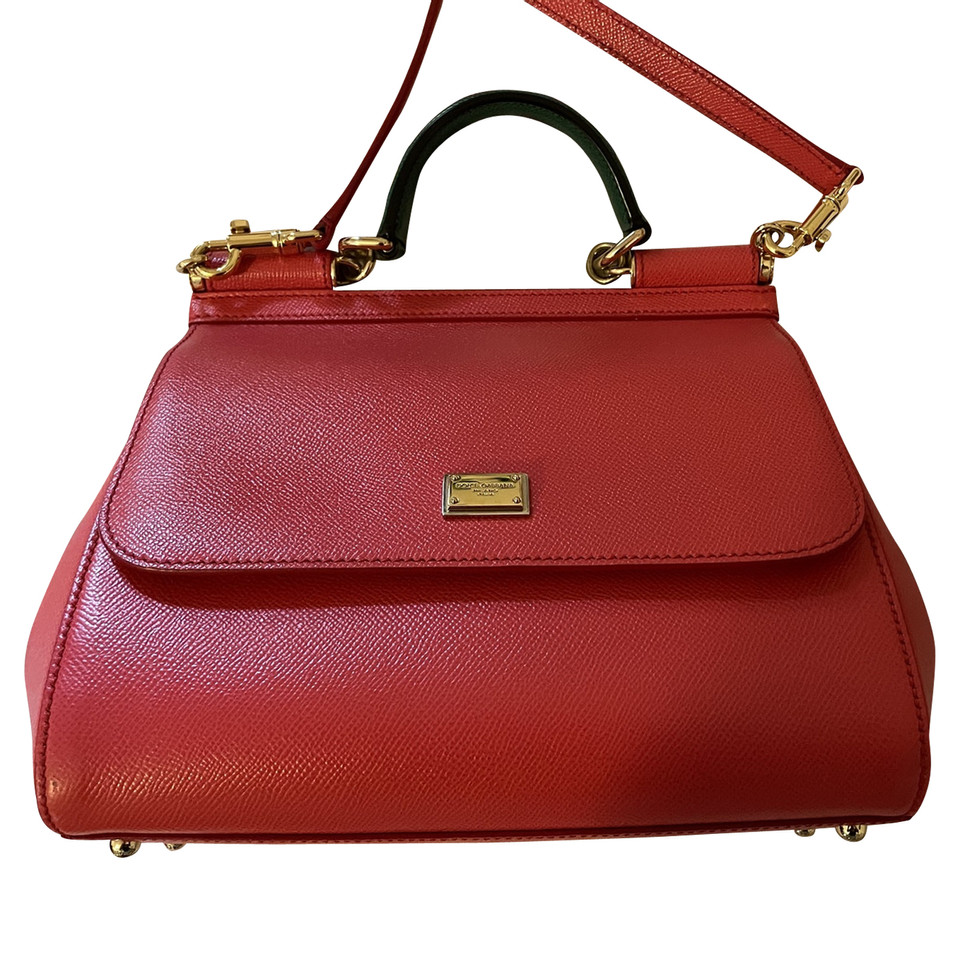 Dolce & Gabbana Sicily Medium Leather in Red