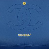 Chanel Classic Flap Bag Jumbo Leather in Blue