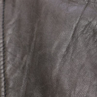 Rick Owens Jacke/Mantel aus Leder in Grau