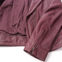 Vanessa Bruno Jacket/Coat Leather in Bordeaux