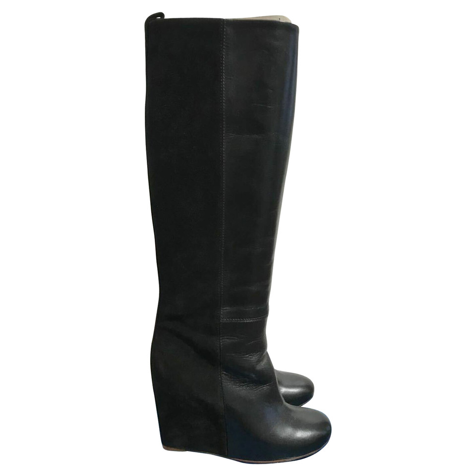 Céline Boots Leather in Black