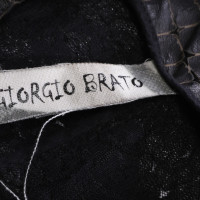 Giorgio Brato Giacca/Cappotto in Pelle in Nero