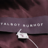 Talbot Runhof Kleid aus Wolle in Bordeaux