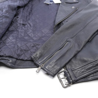 Polo Ralph Lauren Jacke/Mantel aus Leder in Blau