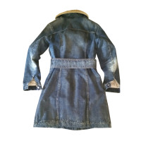 Gas Jacke/Mantel aus Baumwolle in Blau