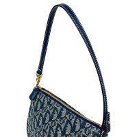 Christian Dior Saddle Bag aus Canvas in Blau