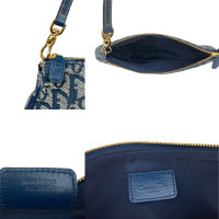 Christian Dior Saddle Bag Canvas in Blue