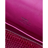 Hermès Kelly Clutch aus Leder in Fuchsia