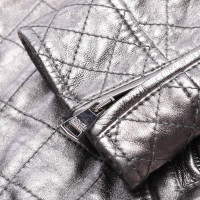 Dolce & Gabbana Jacket/Coat Leather in Silvery
