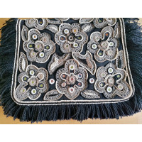 Antik Batik Umhängetasche aus Leinen in Schwarz