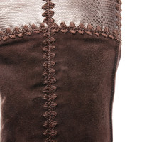 Sergio Rossi Stiefel aus Leder in Grau