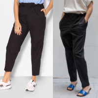 Closed Trousers Cotton in Black