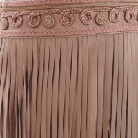 Matthew Williamson Taupe leather skirt