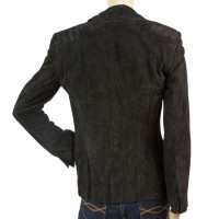 Yves Saint Laurent Jacket/Coat Suede in Black