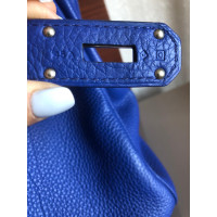 Hermès Birkin JPG Shoulder Bag aus Leder in Blau