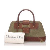 Christian Dior Handtasche aus Canvas in Grün