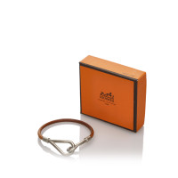 Hermès Armreif/Armband aus Leder in Braun