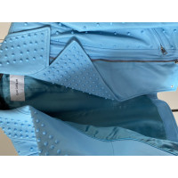 Flavio Castellani Jacket/Coat Leather in Blue