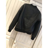 Aigner Jacke/Mantel aus Leder in Schwarz