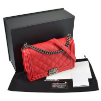 Chanel Boy New Medium Leather in Red