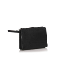 Burberry Clutch aus Leder in Schwarz