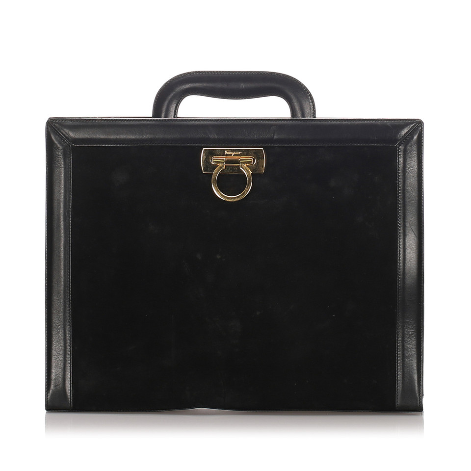 Salvatore Ferragamo Handbag Silk in Black